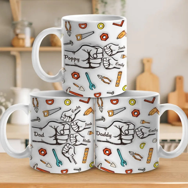To Dad From The Reason You Drink - Family Personalized Custom 3D Inflated Effect Printed Mug - Father's Day, Gift For Dad, Grandpa