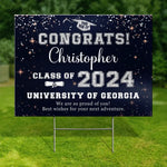 Dream Big And Aim High - Family Personalized Custom Yard Sign - Graduation Gift For Family Members, Siblings, Brothers, Sisters