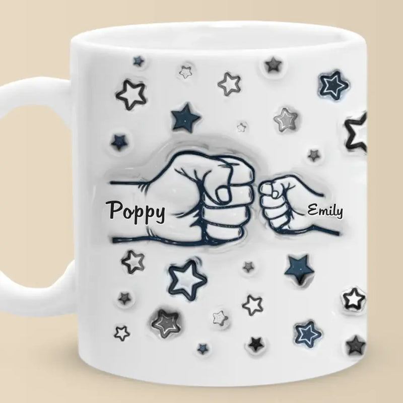 The Strong Bond Between Dad And Children - Family Personalized Custom 3D Inflated Effect Printed Mug - Father's Day, Gift For Dad, Grandpa