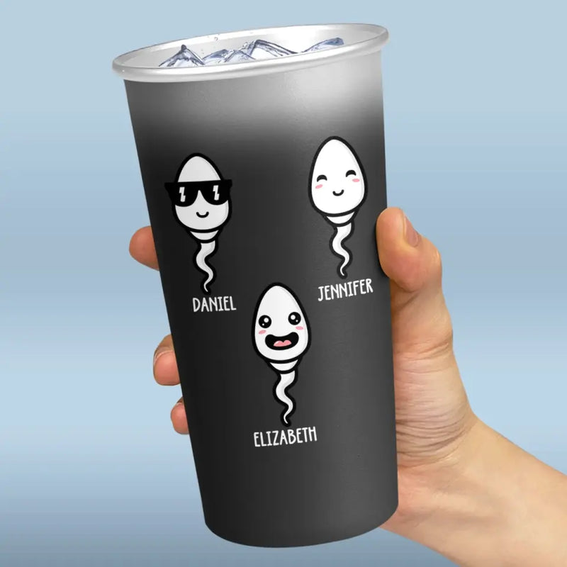 Children See Magic Because They Look For It - Family Personalized Custom Aluminum Changing Color Cup - Father's Day, Gift For Dad