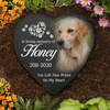 Photo personnalisée à la mémoire de votre animal - Pierre commémorative personnalisée en forme de cœur - Nouveauté, cadeau de condoléances pour les propriétaires et les amoureux des animaux - AMZ