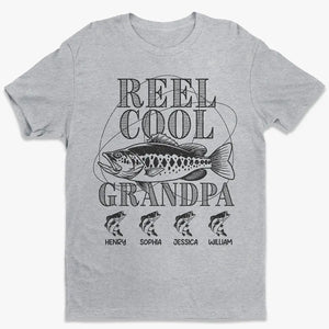 Reel Cool Grandpa Fishing - Family Personalized Custom Unisex T-shirt, Hoodie, Sweatshirt -Father's Day, Gift For Dad, Grandpa