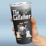 Thank You For Being My Dad - Dog & Cat Personalized Custom Aluminum Changing Color Cup - Father's Day, Gift For Dad, Cat Lovers