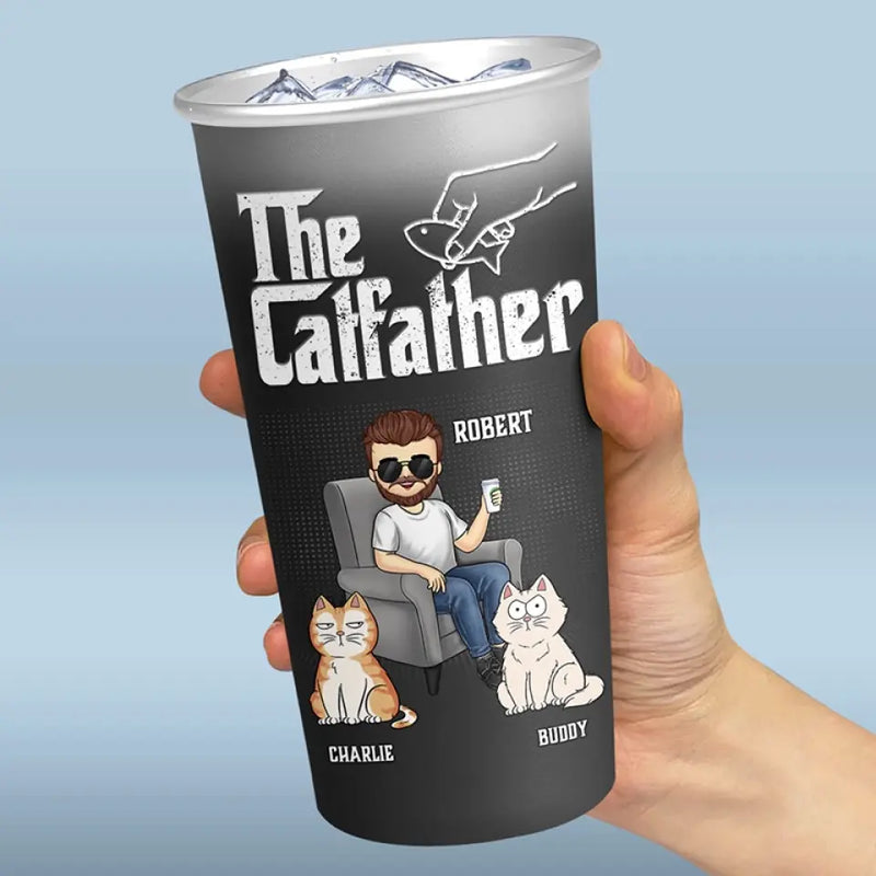 Thank You For Being My Dad - Dog & Cat Personalized Custom Aluminum Changing Color Cup - Father's Day, Gift For Pet Owners, Pet Lovers
