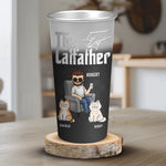 Thank You For Being My Dad - Dog & Cat Personalized Custom Aluminum Changing Color Cup - Father's Day, Gift For Dad, Cat Lovers