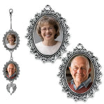 Custom Photo Forever In Our Hearts - Family Personalized Custom Graduation Tassel Photo Charm With Angel Wings - Graduation Gift For Family