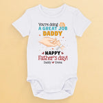 A New Chapter Begins With Your First Cry - Family Personalized Custom Baby Onesie - Father's Day, Baby Shower Gift, Gift For Dad, New Dads