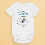 Life's Greatest Miracle Wrapped In A Blanket - Family Personalized Custom Baby Onesie - Father's Day, Baby Shower Gift, Gift For First Dad