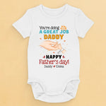 A New Chapter Begins With Your First Cry - Family Personalized Custom Baby Onesie - Father's Day, Baby Shower Gift, Gift For Dad, New Dads