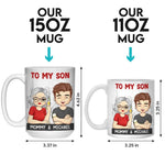 The Proudest Moment For Me Is When You Became A Dad - Family Personalized Custom Mug - Father's Day, Gift for Son
