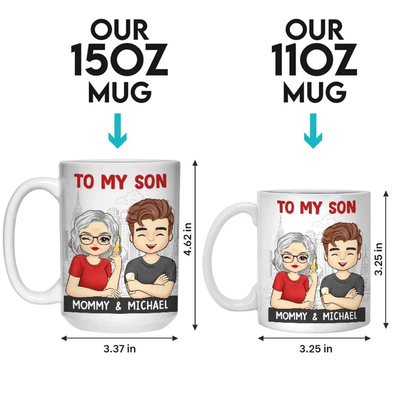 The Proudest Moment For Me Is When You Became A Dad - Family Personalized Custom Mug - Father's Day, Gift for Son