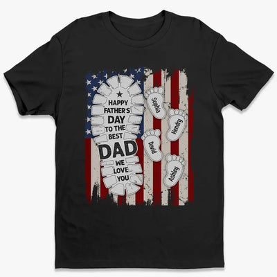 Happy Father's Day To The Best Dad - Family Personalized Custom Unisex T-shirt, Hoodie, Sweatshirt - 4th Of July, Father's Day, Gift For Dad, Grandpa
