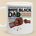 Custom Name Black Dad Gifts - Personalized Mugs