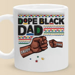 Custom Name Black Dad Gifts - Personalized Mugs