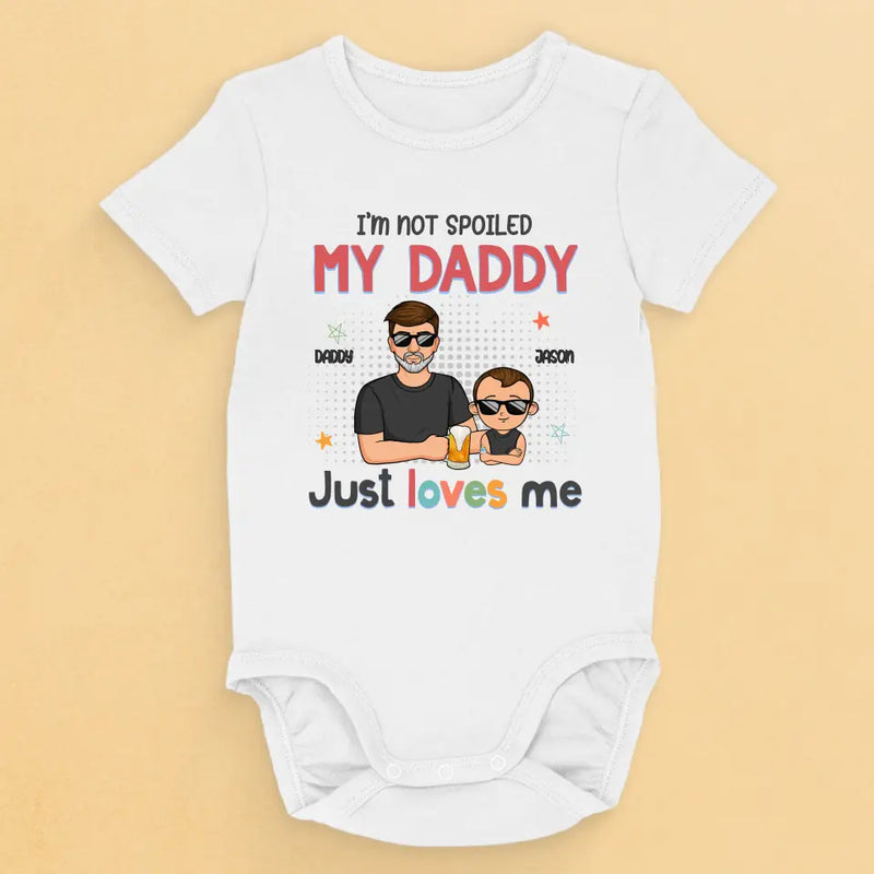 I'm As Lucky As Can Be - Family Personalized Custom Baby Onesie - Father's Day, Baby Shower Gift, Gift For First Dad