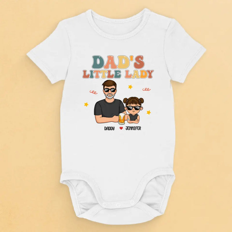 I'm Dad's Little Baby - Family Personalized Custom Baby Onesie - Father's Day, Baby Shower Gift, Gift For First Dad, Grandpa