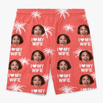 Custom Photo Life's A Beach, Enjoy The Waves - Funny Personalized Custom Tropical Hawaiian Aloha Men Beach Shorts - Summer Vacation Gift, Birthday Party Gift For Husband