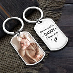 Custom Photo Daddy, Your Safety Is Priority - Family Personalized Custom Keychain - Father's Day, Birthday Gift For First Dad
