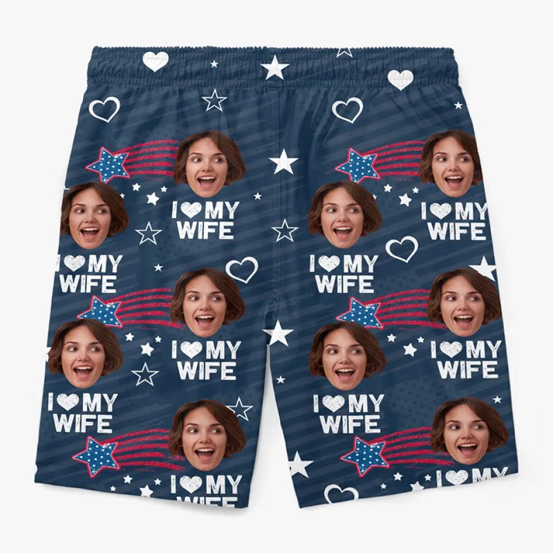 Custom Photo Everyone Knows That You Are Mine  - Funny Personalized Custom Tropical Hawaiian Aloha Men Beach Shorts - Summer Vacation Gift, Birthday Party Gift For Husband