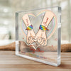 Together From Our First Kiss Till Our Last Breath - Couple Personalized Custom Square Shaped Acrylic Plaque - Gift For Husband Wife, Anniversary, LGBTQ+