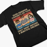 Congrats On Your Crazy Smart Awesome Beautiful Children - Family Personalized Custom Unisex T-shirt, Hoodie, Sweatshirt - Father's Day, Gift For Grandpa