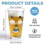 Drink Beer And Embarrass My Kids - Family Personalized Custom Beer Glass - Father's Day, Gift For Dad
