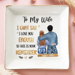 Exploring The Places I Love With My Love - Couple Personalized Custom Jewelry Dish - Gift For Wife