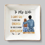 Exploring The Places I Love With My Love - Couple Personalized Custom Jewelry Dish - Gift For Wife
