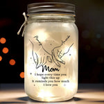 Mom, The Heart Of The Family - Family Personalized Custom Mason Jar Light - Gift For Mom, Daughter