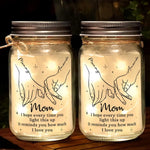 Mom, The Heart Of The Family - Family Personalized Custom Mason Jar Light - Gift For Mom, Daughter