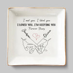 Love Is An Endless Mystery - Couple Personalized Custom Jewelry Dish - Gift For Husband, Wife, Couple