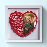 Custom Photo If I Know What Love Is, It Is Because Of You - Couple Personalized Custom Flower Shadow Box - Gift For Husband, Wife, Couple