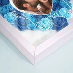 Custom Photo We Can Only Learn To Love By Loving - Couple Personalized Custom Flower Shadow Box - Gift For Wife, Husband, Couple