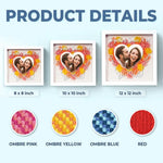 Custom Photo We Can Only Learn To Love By Loving - Couple Personalized Custom Flower Shadow Box - Gift For Wife, Husband, Couple