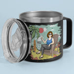 Not My Problem Anymore - Personalized Custom 14oz Stainless Steel Tumbler With Handle - Appreciation, Retirement Gift For Coworkers