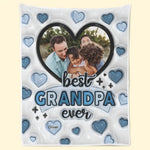Custom Photo Best Dad Gifts for Fathers - Personalized Blanket
