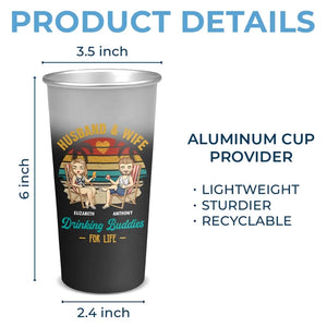 My Favorite Travel Companion - Couple Personalized Custom Aluminum Changing Color Cup - Gift For Husband Wife, Anniversary