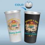 My Favorite Travel Companion - Couple Personalized Custom Aluminum Changing Color Cup - Gift For Couple, Husband, Wife