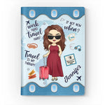 Adventure Is Worthwhile - Travel Personalized Custom Passport Cover, Passport Holder - Holiday Vacation Gift, Gift For Women, Travel Lovers