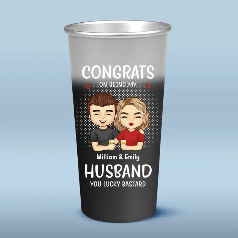 Drink Together, Stay Forever - Couple Personalized Custom Aluminum Changing Color Cup - Gift For Husband Wife, Anniversary