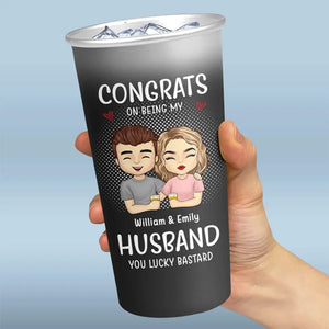 Drink Together, Stay Forever - Couple Personalized Custom Aluminum Changing Color Cup - Gift For Husband Wife, Anniversary
