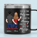 I Love You Day By Day - Couple Personalized Custom 14oz Stainless Steel Tumbler With Handle - Gift For Husband, Wife, Couple