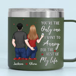 I Love You Day By Day - Couple Personalized Custom 14oz Stainless Steel Tumbler With Handle - Gift For Husband, Wife, Couple