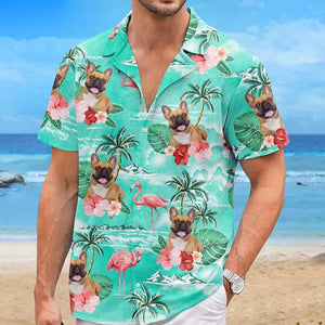 Custom Photo I'm Ready To Go To The Beach - Dog & Cat Personalized Custom Unisex Tropical Hawaiian Aloha Shirt - Summer Vacation Gift, Gift For Pet Owners, Pet Lovers