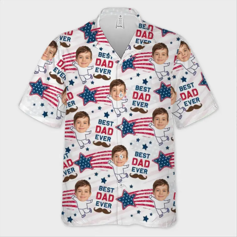 Custom Photo Hello I'm Here - Family Personalized Custom Unisex Tropical Hawaiian Aloha Shirt - Summer Vacation Gift, Gift For Family Members