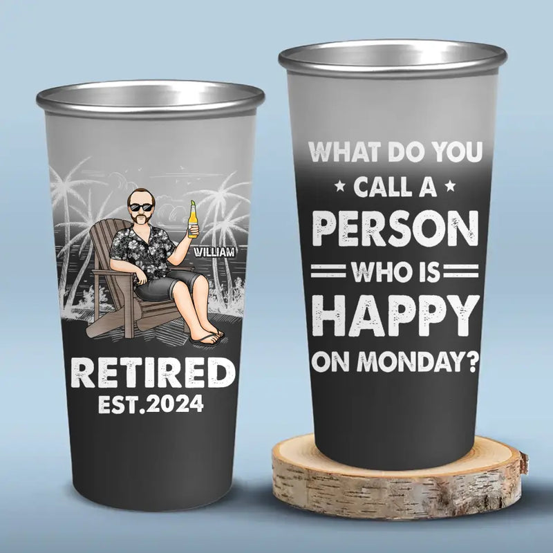 Good Mood With Beer And Retirement - Personalized Custom Aluminum Changing Color Cup - Appreciation, Retirement Gift For Coworkers, Work Friends, Colleagues