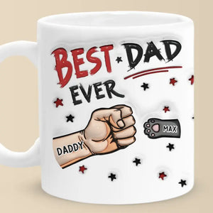 You Are The World's Best Cat Dad Ever - Dog & Cat Personalized Custom 3D Inflated Effect Printed Mug - Father's Day, Gift For Pet Owners, Pet Lovers