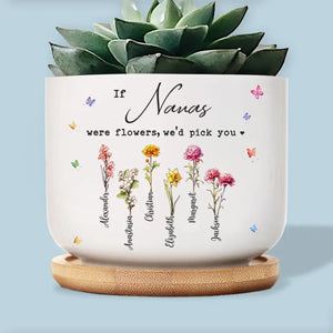 En période d'épreuve, la famille est la meilleure - Pot de fleurs en céramique personnalisé pour la décoration intérieure - Cadeau pour maman et grand-mère