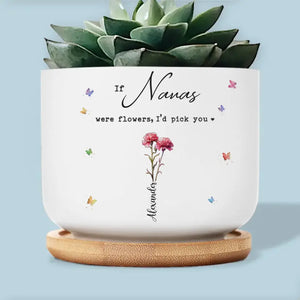 En période d'épreuve, la famille est la meilleure - Pot de fleurs en céramique personnalisé pour la décoration intérieure - Cadeau pour maman et grand-mère