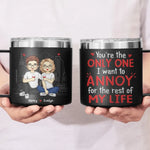 You Will Always Be My Forever - Couple Personalized Custom 14oz Stainless Steel Tumbler With Handle - Gift For Husband, Wife, Couple